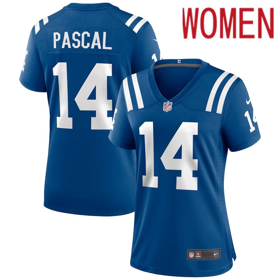 Women Indianapolis Colts #14 Zach Pascal Nike Royal Game NFL Jersey